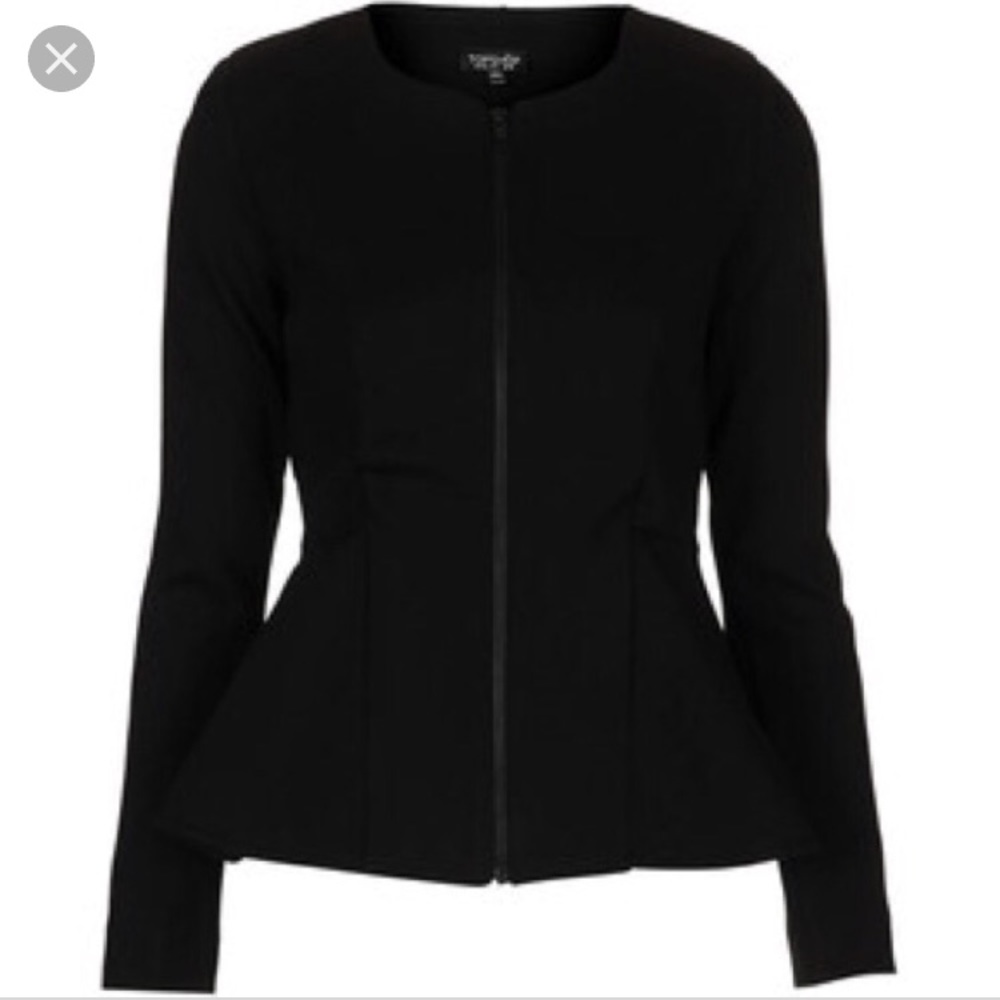 TOPSHOP Long sleeve peplum top